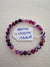 Bracelet en Agathe violette boule de 6 mm